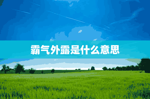 霸气外露是什么意思